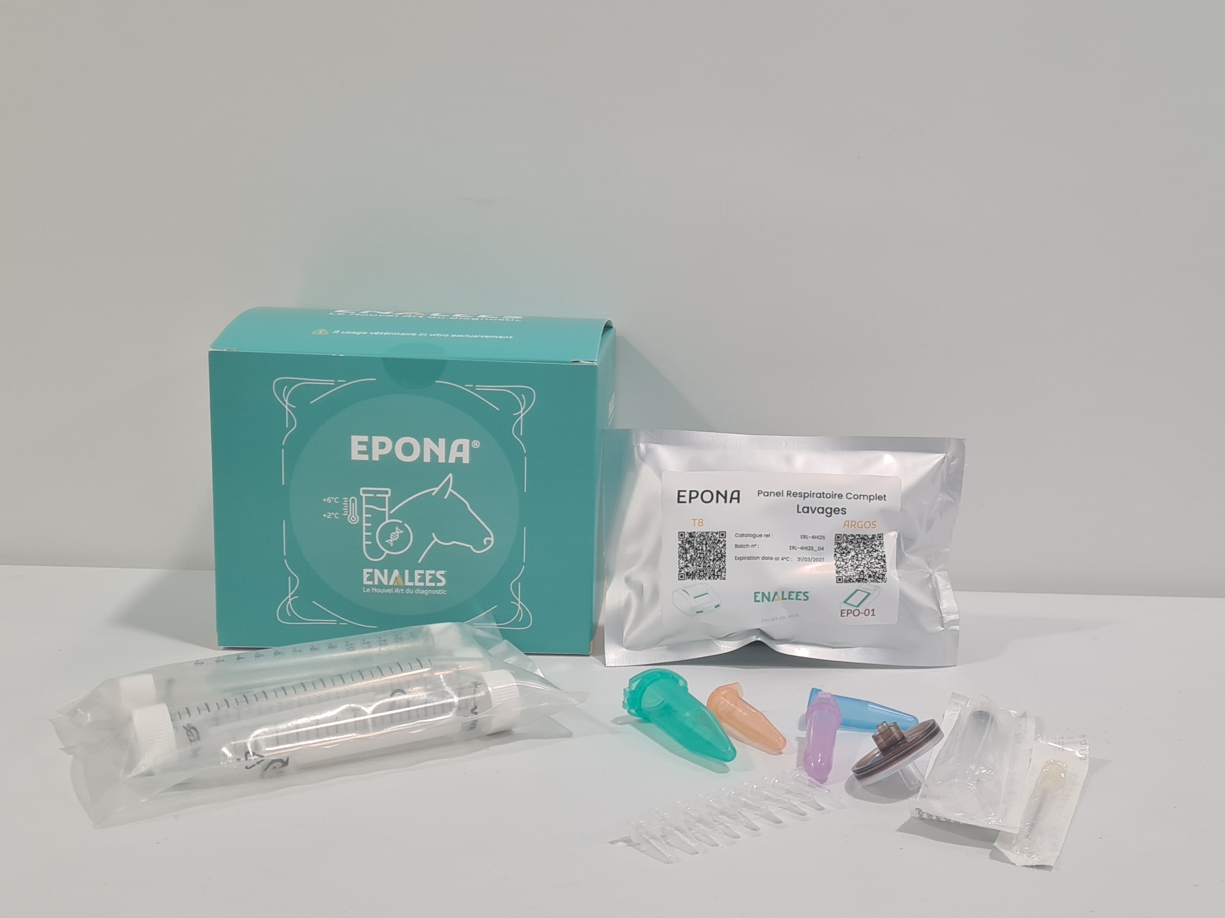 Epona EHV-1, EHV-2, EHV-4, EHV-5, EIV, Streptococcus equi, Streptococcus zooepidemicus Lavage